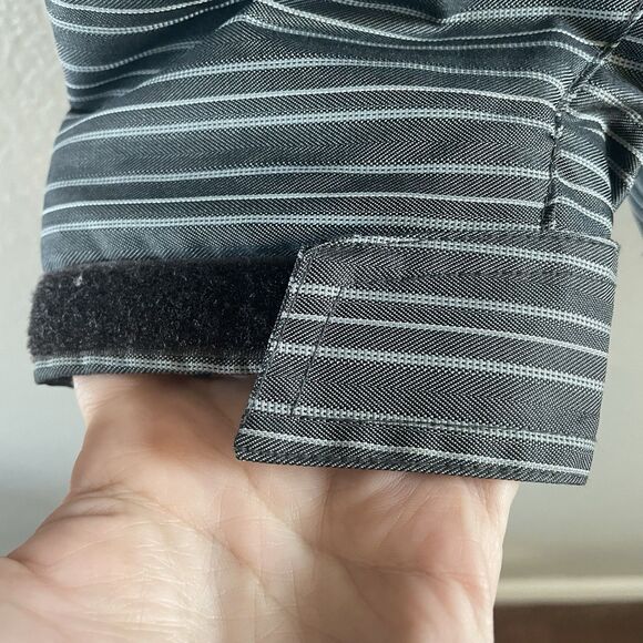 RIPZONE Snow Jacket Youth Small Grey Striped Core 5000MM FLEECE Lined Hooded Ski - Picture 3 of 16